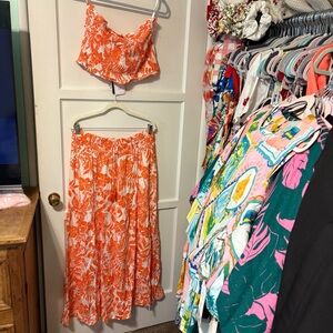 Club z collection top & skirt cover-up swim set